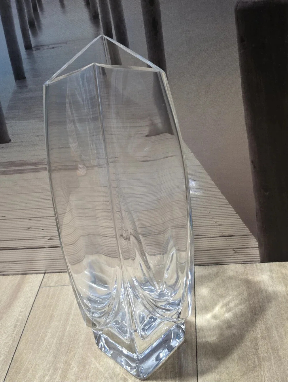 Clear Glass Decorative Vase - Elegant Crystal-Look Home Accent